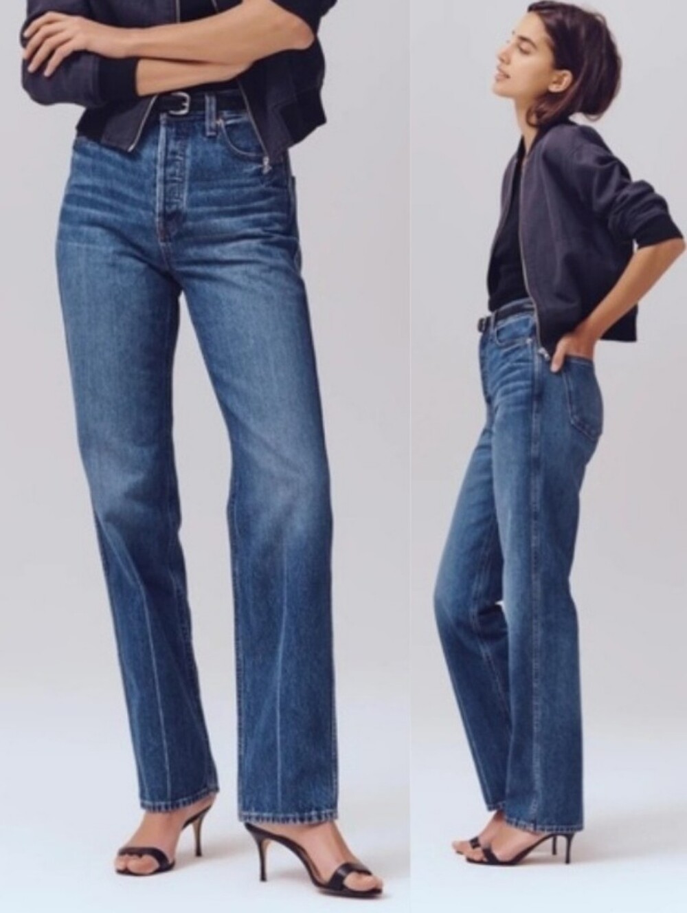 Alex Mill Carla High Rise Straight Leg Jeans Size 28 Vintage Dark Indigo Casual